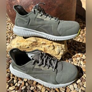 STEEL TOE Work Reebok Olive Green Athletic Sneakers